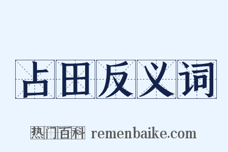 占田反义词是什么意思的图片